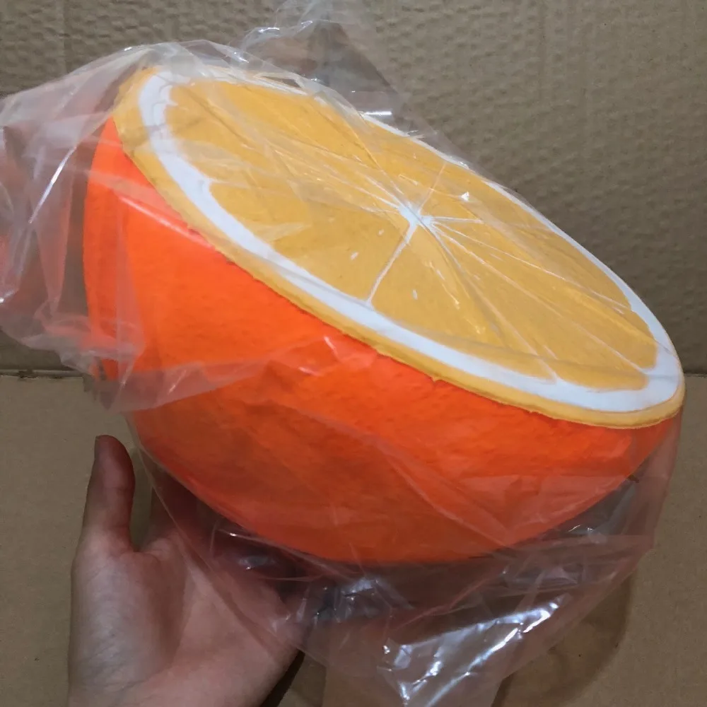 3pcs-kawaii squishy great 25 см jumbo арбуз оранжевая клубника Редкие сжимаемые медленно