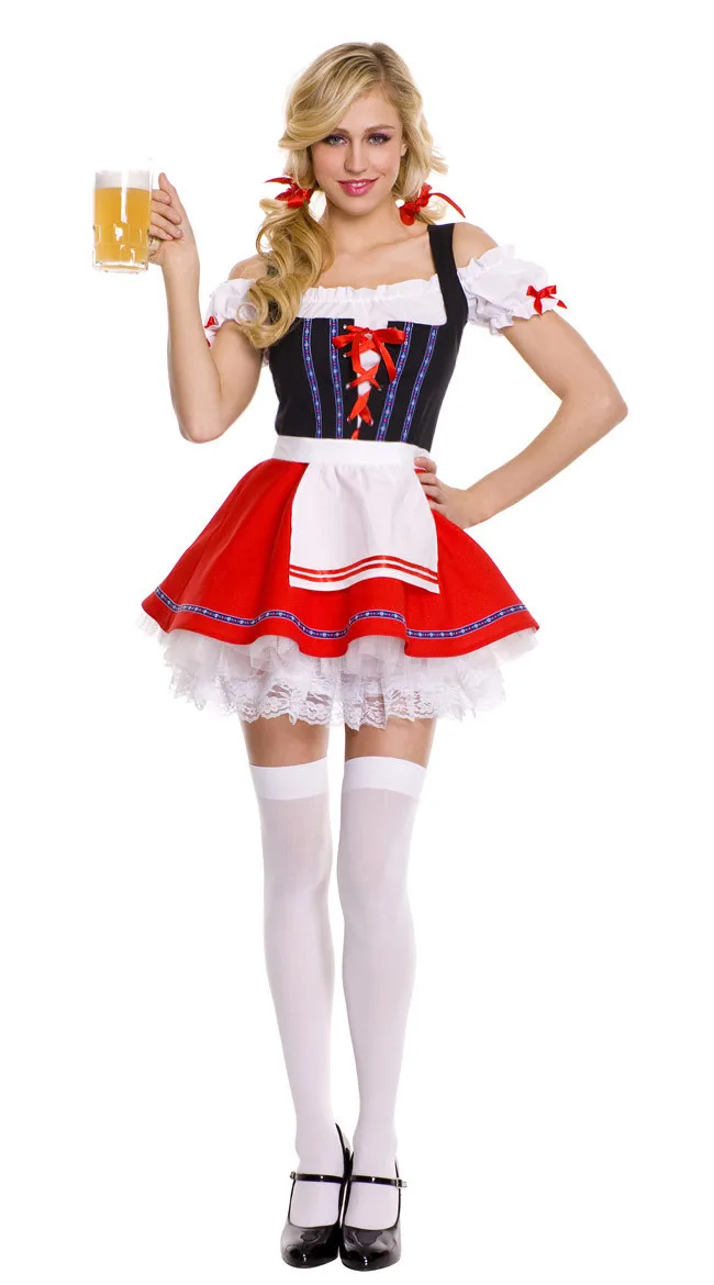 Костюм для девочек на Хэллоуин с немецким пивом Fraulein Dirndl нарядное платье костюм