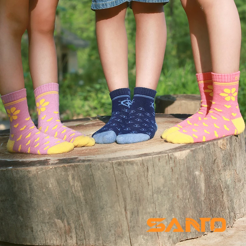 Носки из мериносовой шерсти Детские Зимние теплые шерстяные носки для езды на