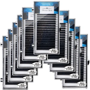 Ресницы Накладные шелковые, норковые, 16 рядов, микроблейдинг