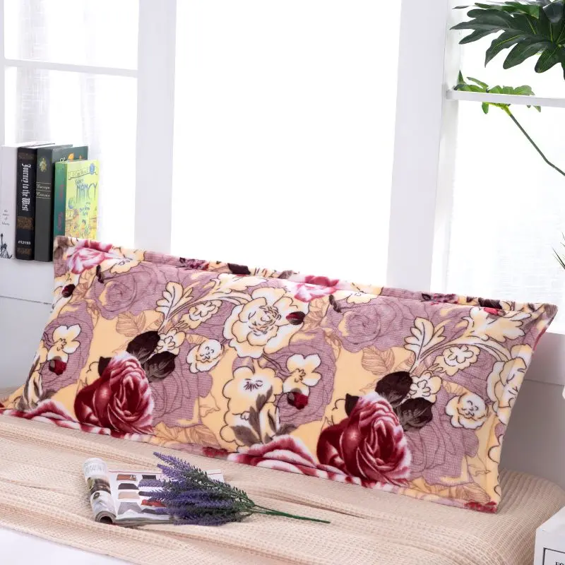 Long Pillowcase-24 Фланелевый двойной чехол для подушки зимний теплый коралловый флис длинный Чехол для подушки 1,2/1,5/1,8 м кровать 48x150/48x120/48x180 см чехол для подушки - Цвет: Long Pillowcase-24