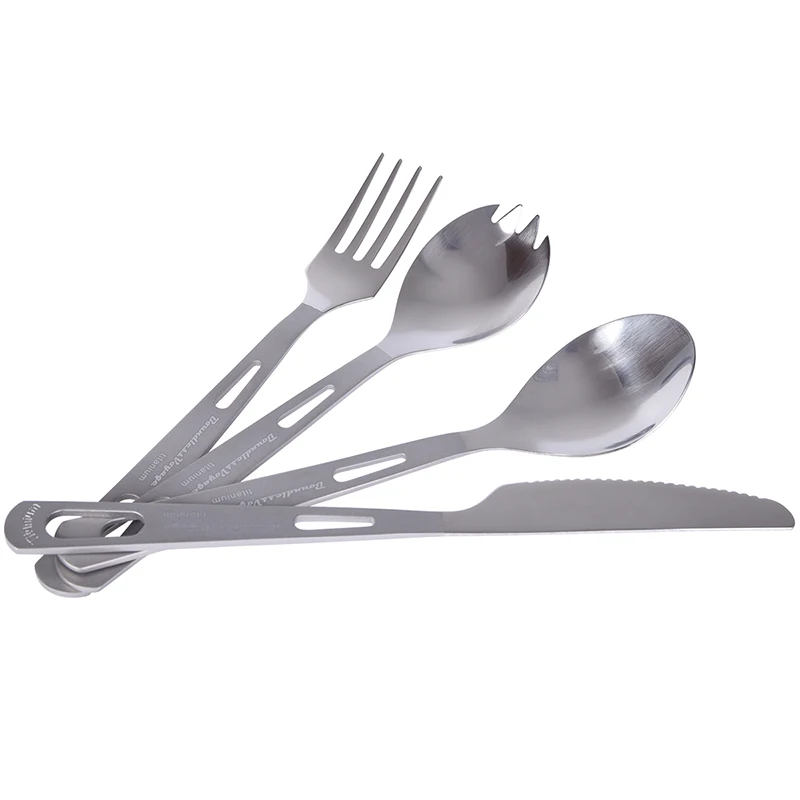 Безграничные вояжи титановые походные столовые приборы, ложка, вилка Spork нож палочки для еды портативная посуда столовые приборы набор беспорядок