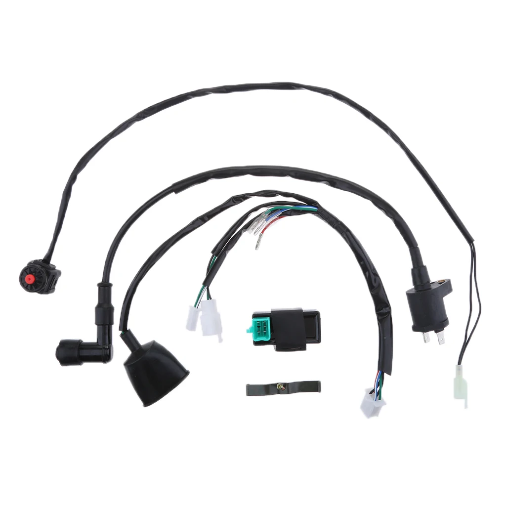 Жгут жгута проводов Kill Switch катушка зажигания 5 Pin CDI для 110cc 125cc 140cc Pit Dirt Bike| |