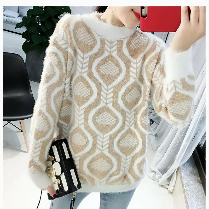Alien Kitty Winter Simple Pullover High Quality Elegant Sweater Outwear Stylish New Loose Casual Fresh Knitted Thicken All-Match | Женская