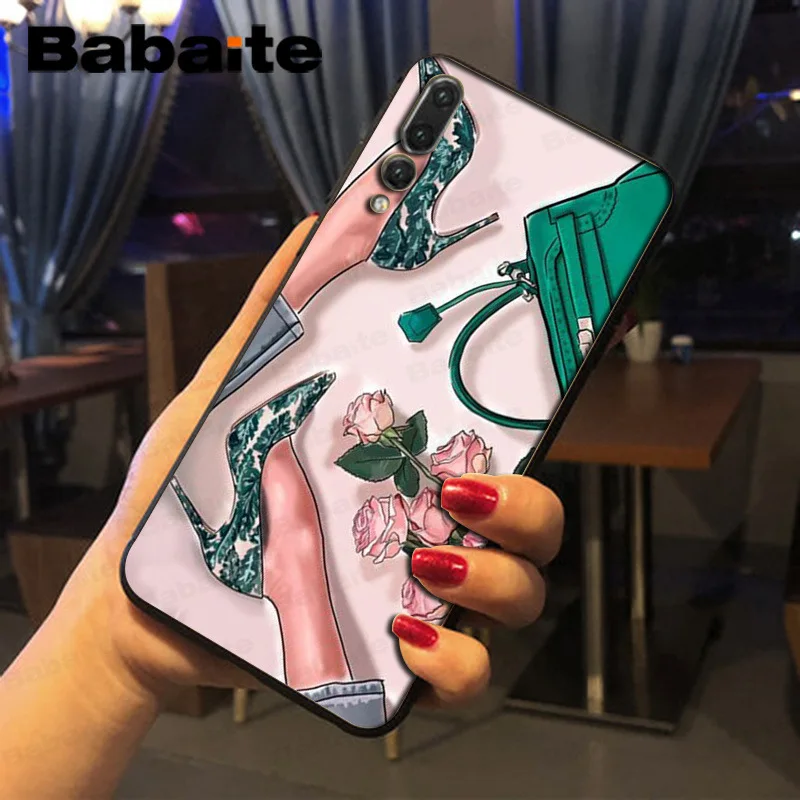 Babaite red high heel shoes girly Phone Accessories Case For huawei p20lite p9lite nova 3i honor 8x mate20 pro p20 funda | Мобильные