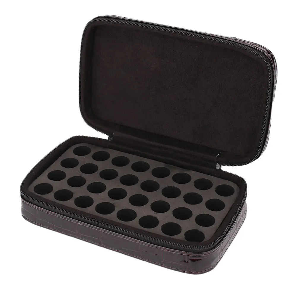 msmask 4x8 32bottle Carrying Holder Portable Travel Nail Polish Organizer Pu Leather Shelves |