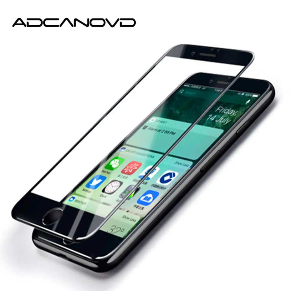 Adcanovd 3D полное покрытие для iphone 7 8 plus протектор экрана x 9 H закаленное стекло 6 6s
