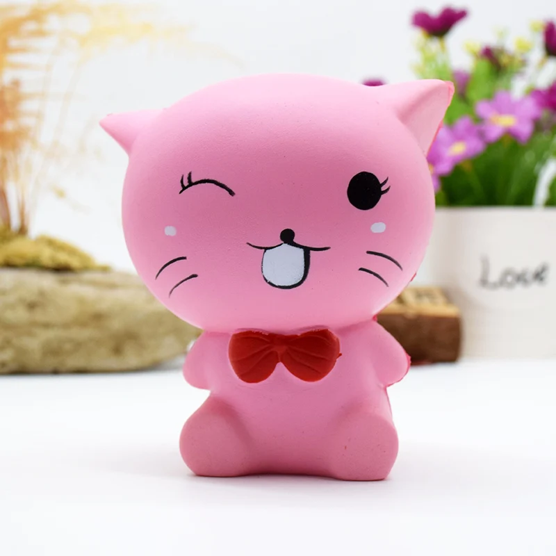 Jumbo Kawaii мягкая игрушка для снятия стресса игрушечная кошка медленно