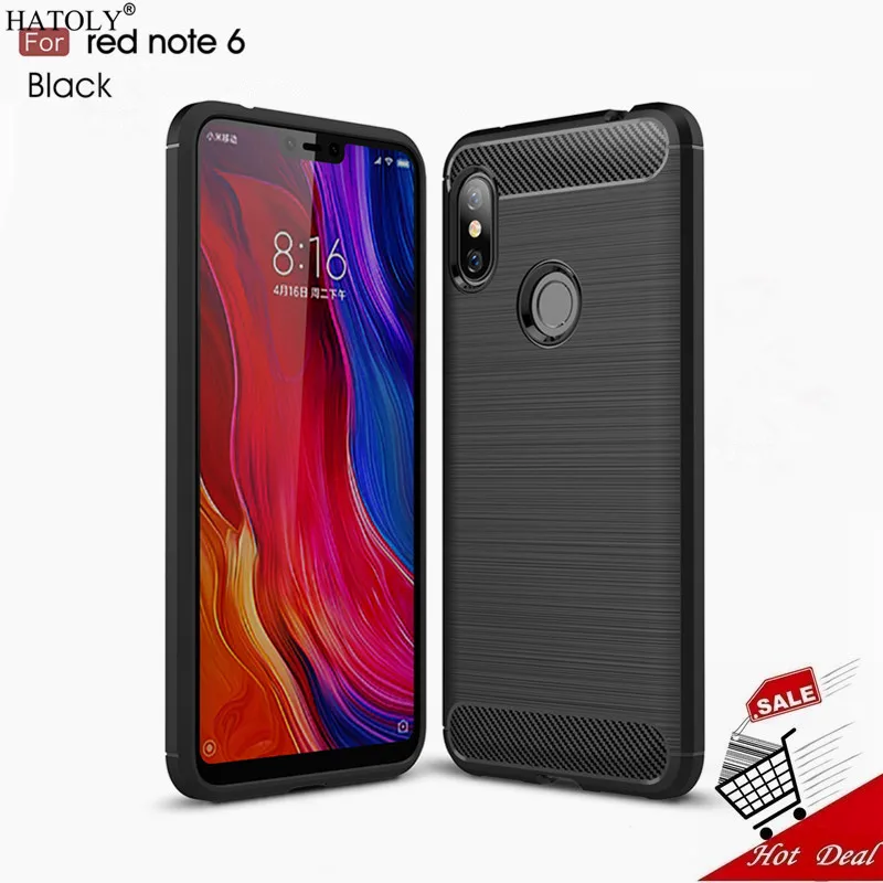 

For Xiaomi Redmi Note 6 Pro Case Shockproof Bumper Carbon Fiber Soft TPU Back Cover Redmi Note 6 Pro Phone Case Redmi Note 6 Pro