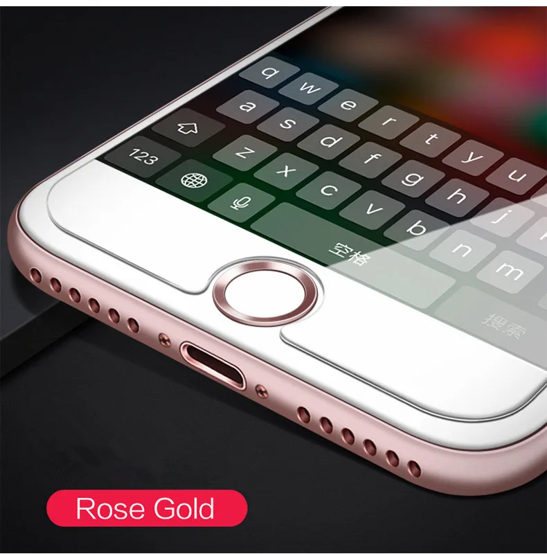 Сенсорная ID Главная Кнопка Наклейка для Iphone 5s, SE 6 6S 7 Plus для iPad air Pro мини Идентификация отпечатков пальцев клавиатура - Цвет: Rose Gold