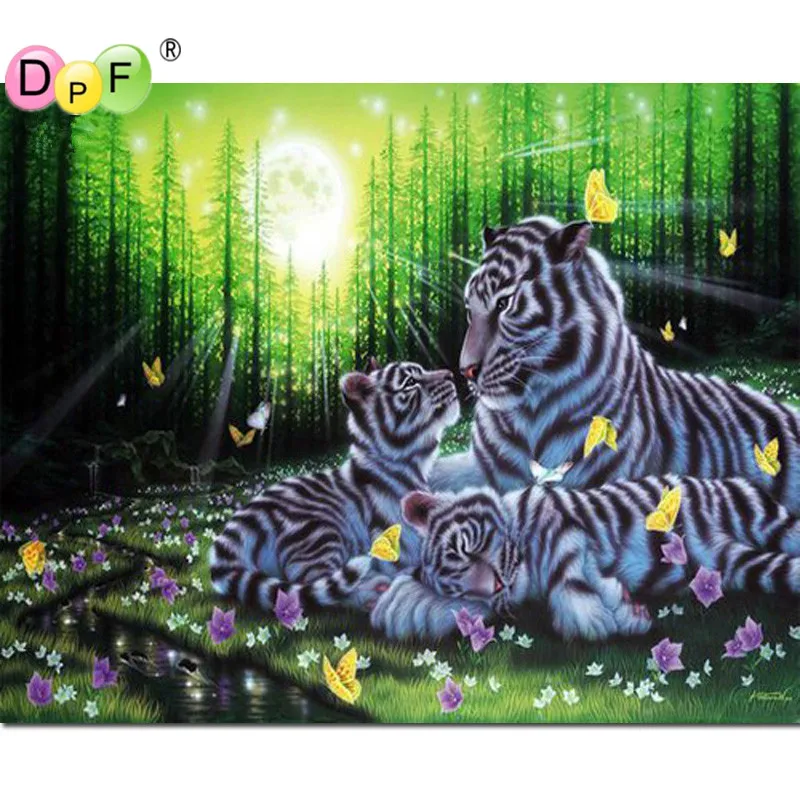 

Diamond Mosaic Crafts Needlework butterfly tiger Diy Diamond Painting Embroidery Gift Pasted Square mosaic Drill 3d New Style