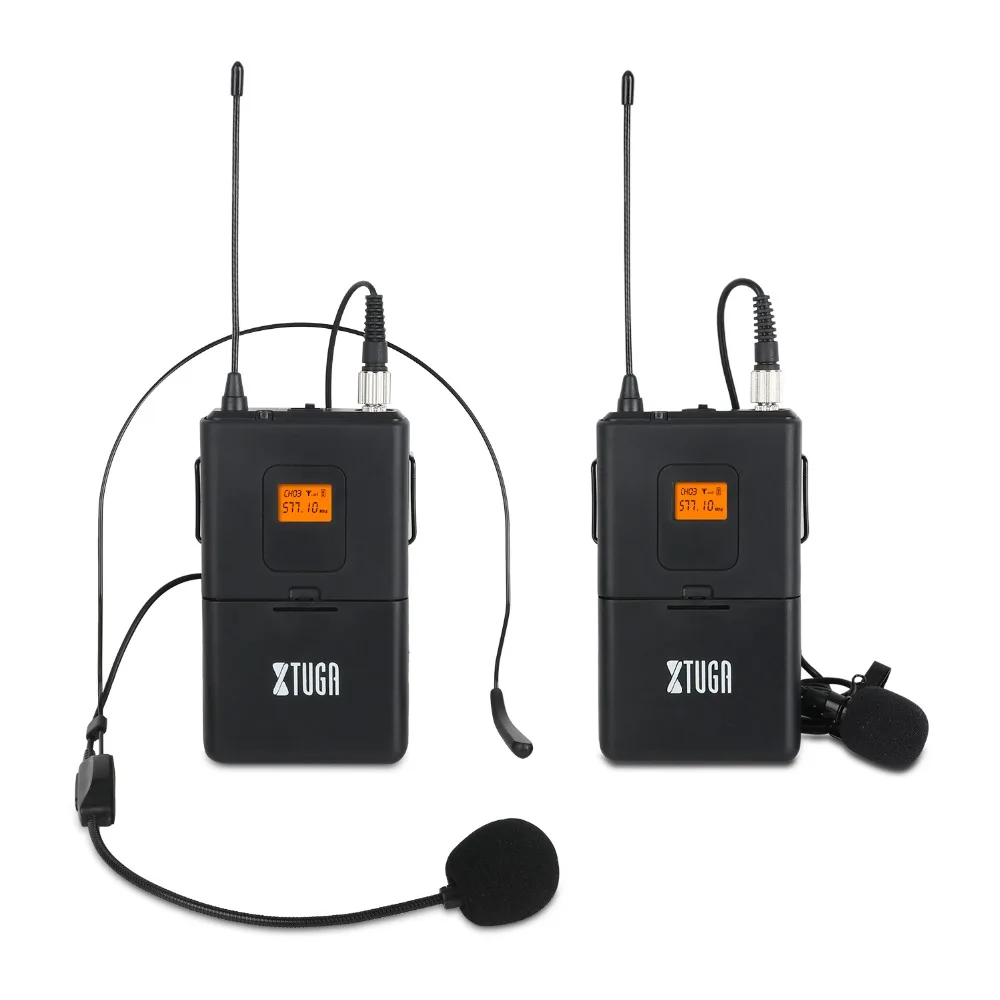 XTUGA GLXD8 портативная микрофонная система УВЧ с чехлом для переноски 2 Boydpack MIC BOX