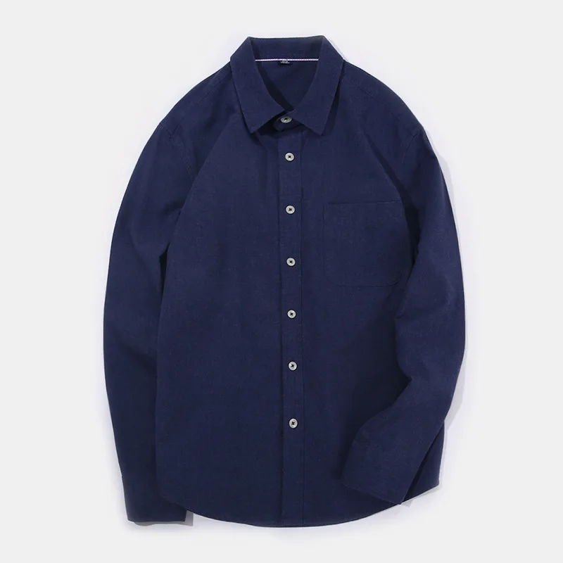 

High Quality Spring Autumn Men Shirt Mens Business Casual Shirts New Brand Clothing Solid Long Sleeve Shirt Camisa Masculina