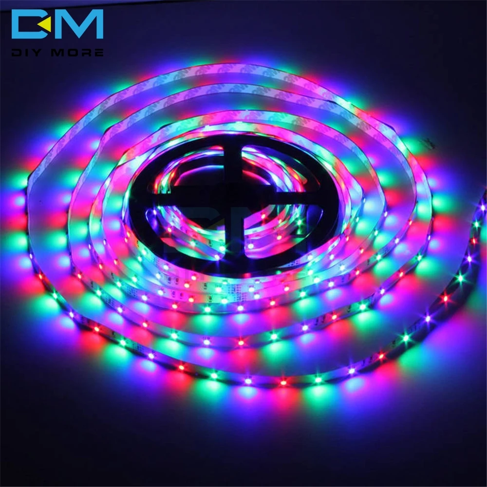 Светодиодная лента RGB 3528 SMD на 44 кнопки с кабелем 12 В 2 А 5 м 20 цветов | Электронные