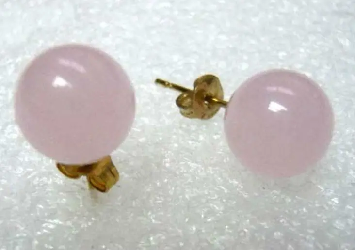 FREE SHIPPING6 pairs -10mm pink/purple/blue/red/green jade/black agate/tiger eye stud earring A0422 | Украшения и аксессуары