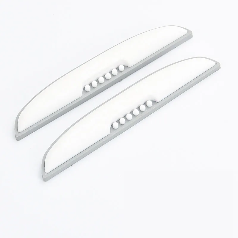 White 2pcs Защита кромок двери автомобиля Silane, накладка на зеркало автомобиля, защита Бампера, авто протектор, универсальная Настройка гаража, наклейка на царапины, полоса - Цвет: White 2pcs