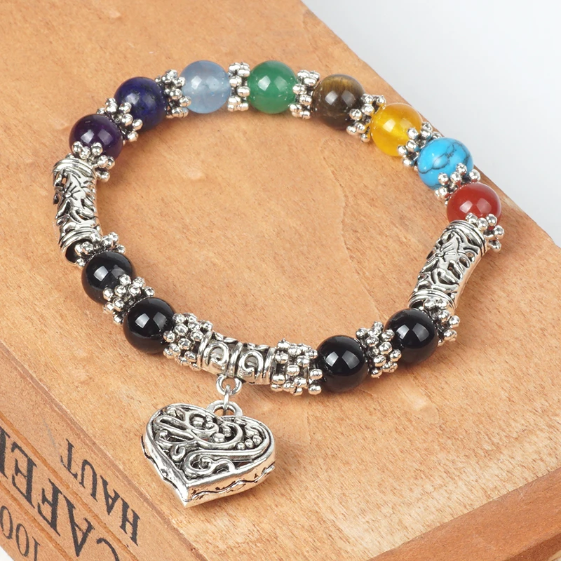 Браслеты из 7 чакр радужные бусины натурального камня браслет для любви шармы в