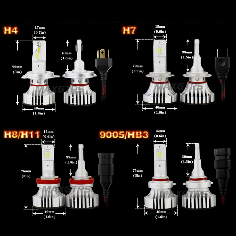 2x автомобиль светодиодный лампы для передних фар H4 Hi/низкая H7 H11 H8 9005/HB3 9006/HB4 72w фары для 12000Lm CSP светодиодный авто фары освещения 6000K белый