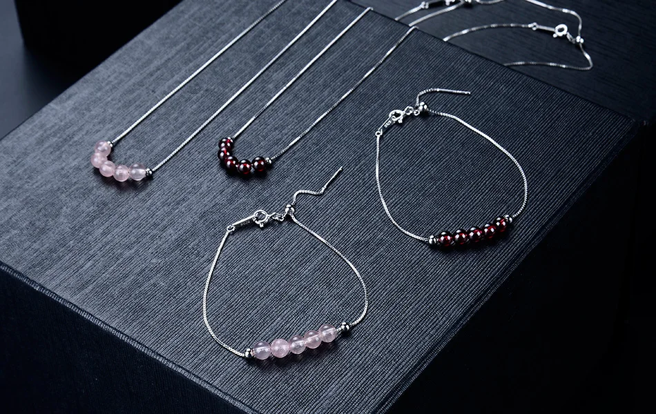 ORSA JEWELS, изысканное 925 пробы Серебряное ожерелье с подвеской в виде граната, женские вечерние и романтические ювелирные изделия, SN155-R