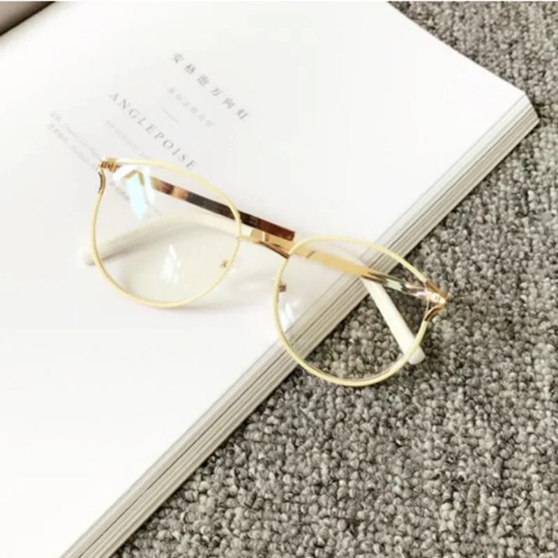 C5 White Clear HBK стекло для глаз es оправа для очков винтажная Женская Кошачий глаз компьютерное Оптическое стекло es близорукость для женщин прозрачная оправа для очков стекло - Цвет оправы: C5 White Clear