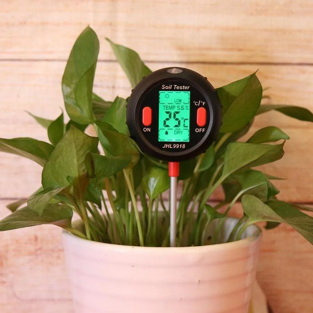 

5pcs PH Meter Soil Tester Analyzer Temperature Humidity Luminance Water Content PH Tester for Landscaping Vegetable Planting