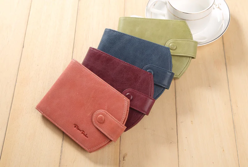 BISON DENIM, Женский кошелек из натуральной кожи, Воловья кожа, держатель для карт, кошелек на молнии, дизайнерский Кошелек для монет, с карманами, Mini Walet, модный, W4408