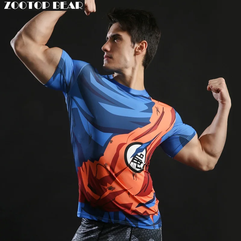 Dragon Ball футболка 3D мужская футболка аниме комиксы утягивающие футболки Goku Ball Z Футболка Мода поло Веджета zootop bear