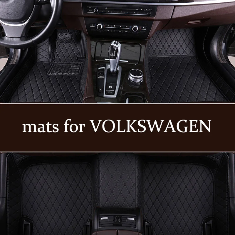 Кожаные автомобильные коврики для VOLKSWAGEN Amarok Canyon Aventura Atlas Beetle A4 A5 Bora Polo Golf Maggiolino модель 1995-2019s