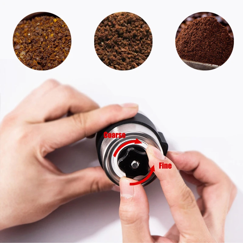 2 размера ручная керамическая кофемолка из нержавеющей стали регулируемая