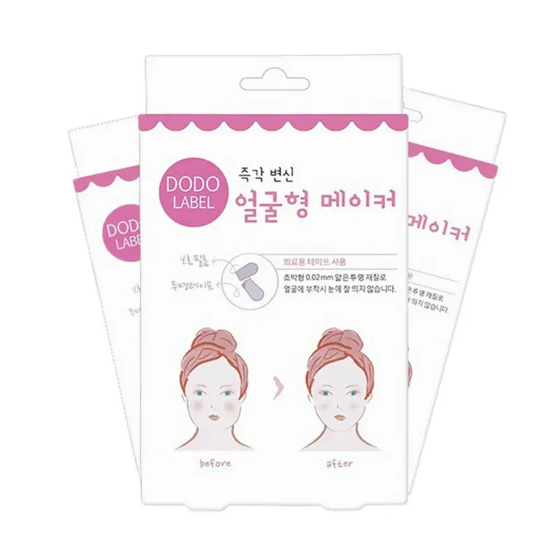 

40Pcs/Box Secret Lift Tape Effective Face Sticker Thin Invisible Chin Patch Secret Lifting Tape Glue Sticking Face-Lifting Tool