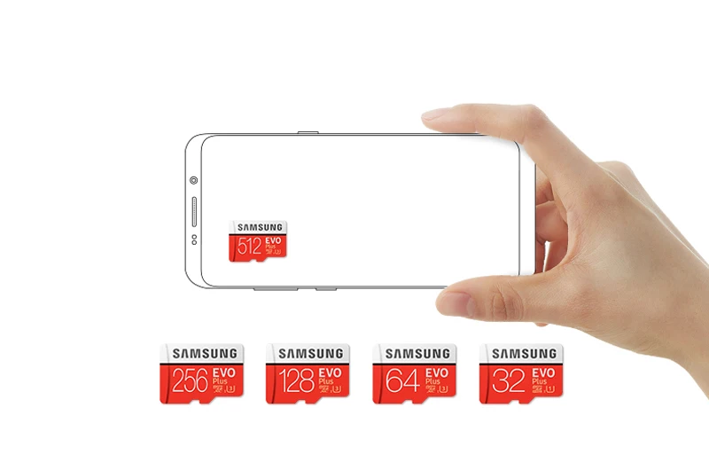 Карта памяти SAMSUNG EVO Plus класс 10 64 Гб 128 ГБ 256 ГБ SDXC U3 Micro SD TF карты 32 Гб SDHC U1 транс флэш для планшетных телефонов