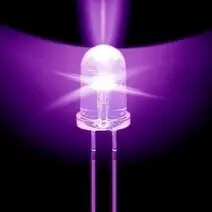 100 шт. супер яркий 5 мм круглый УФ/фиолетовый светодиодный излучающий диод F5