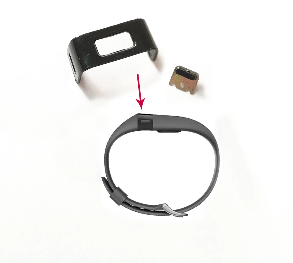Charging Clasp Plastic Band Clip + Button For Fitbit Charge HR Wristband Replacement U Type Buckle Watchband Accessories | Электроника