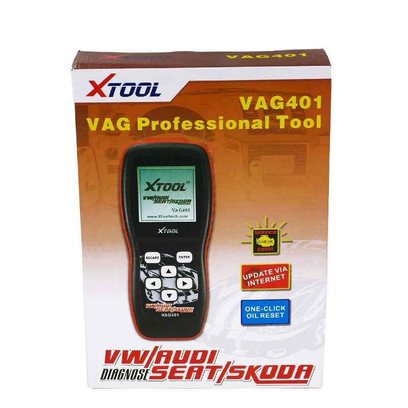 100% Оригинальный диагностический сканер XTOOL VAG401 для AUDI/VW/SEAT/SKODA VAG 401 бесплатное