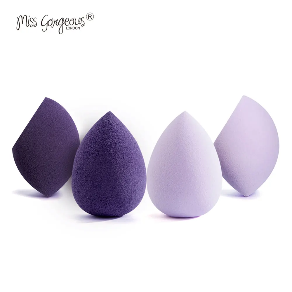Бренд Miss Gorgeous фиолетовый косметический пуф с подарочной коробкой для лица