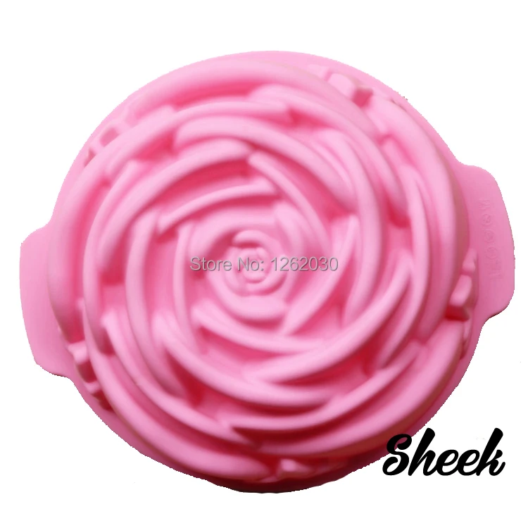8 дюймов высокое качество 3d форма для торта в форме розы силиконовая выпечки