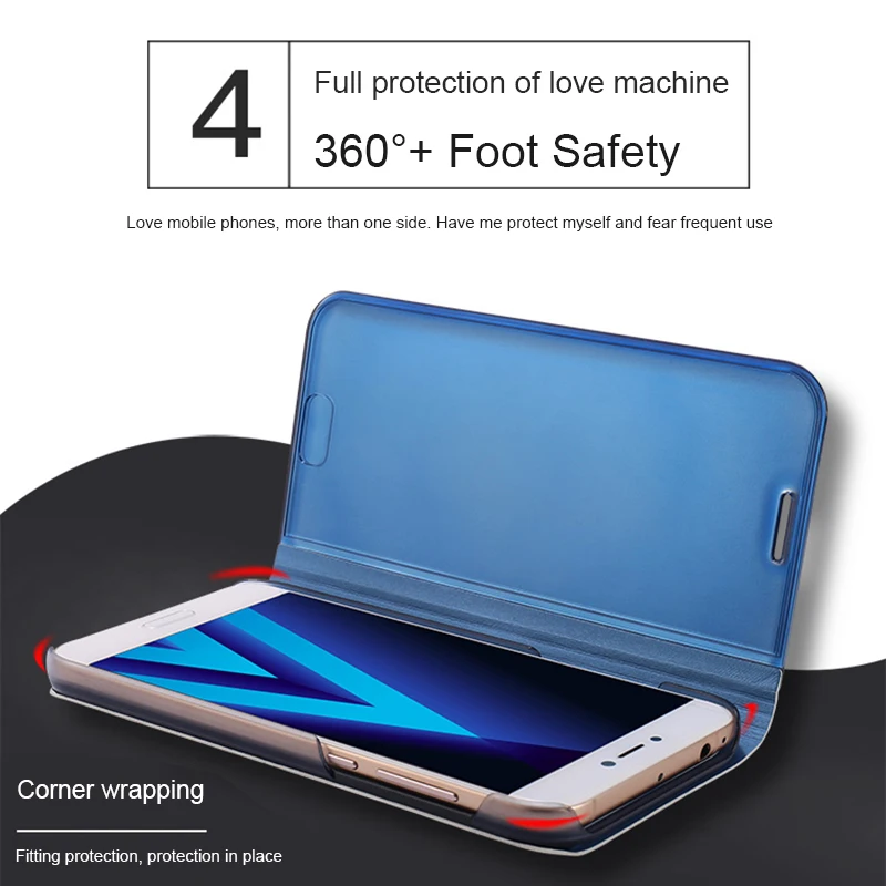 Зеркальный флип-чехол для samsung Galaxy J2 Prime SM-G532 Clear View 360 Полный Чехол для samsung Galaxy Grand Prime G530H сматр крышка