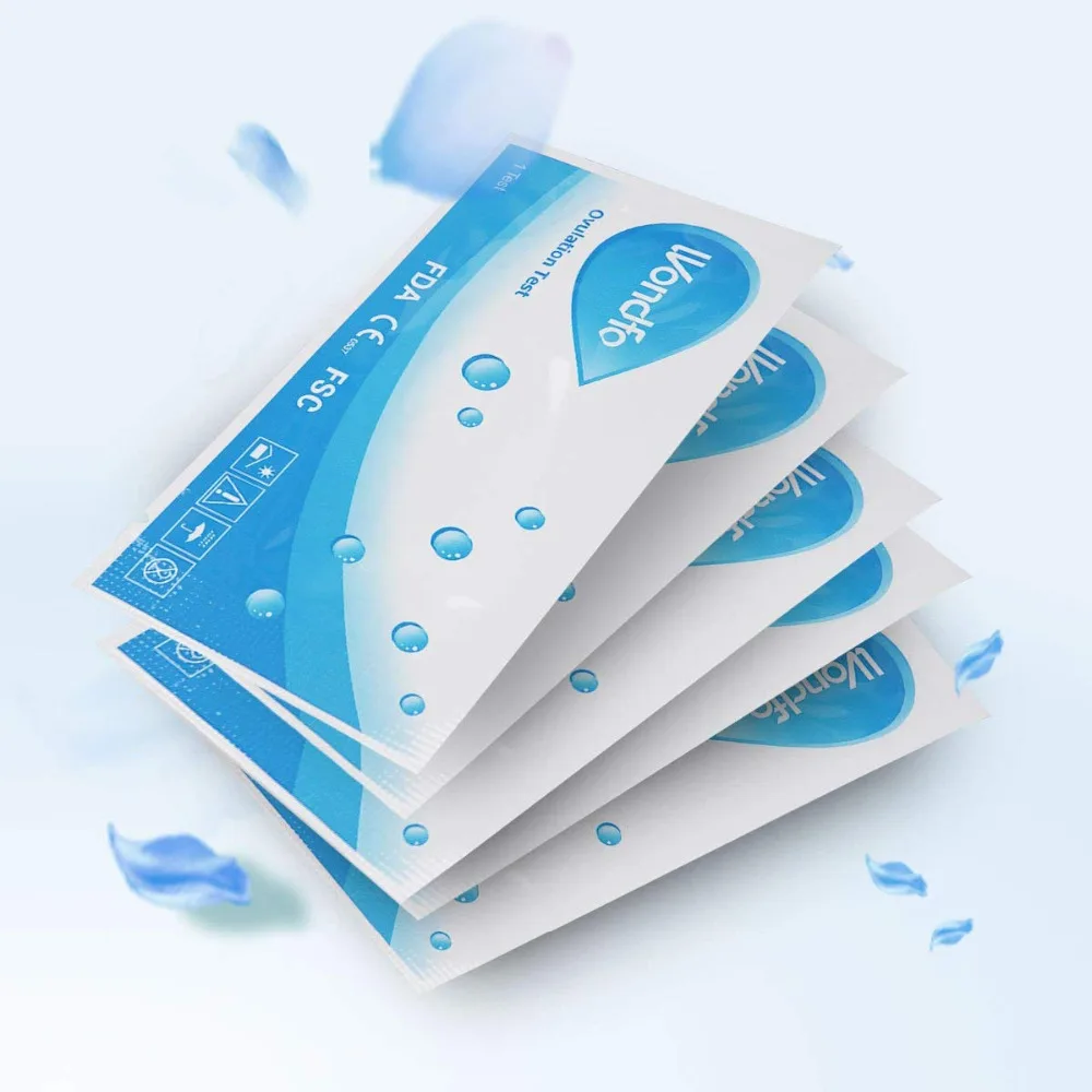 Wondfo 20 шт. тест-бумага для овуляции, тест-полоски для мочи, палочки для обнаружения ЛГ с чашкой мочи, комплекты для первого ответа на овуляцию