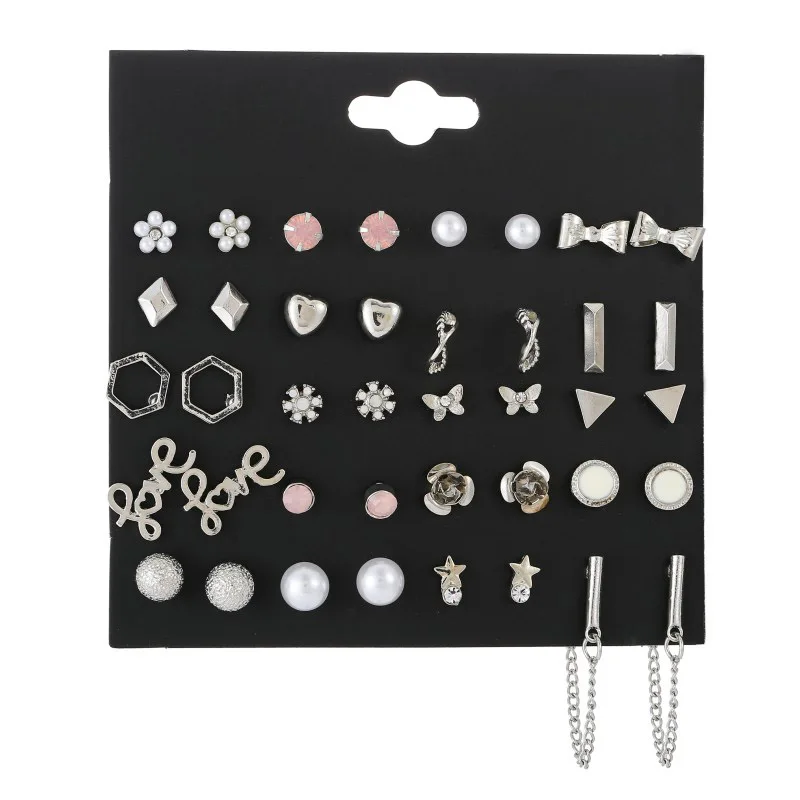 20 пар/лот модные ювелирные изделия имитация жемчуга Комплект сережек для женщин