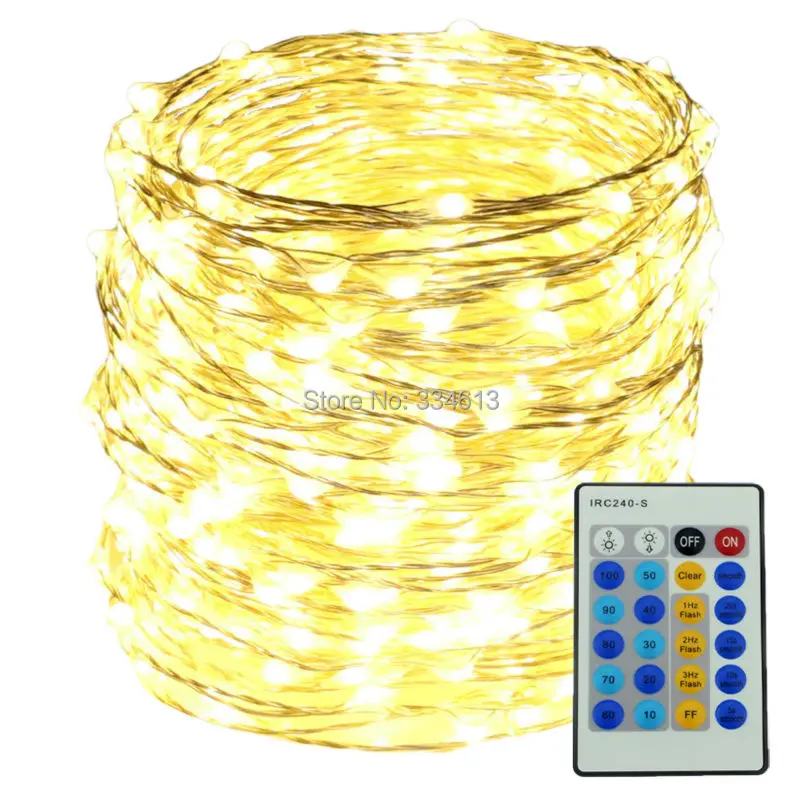 24 м 79FT 480LED наружные струнные огни Звездная Фея серебряные с пультом