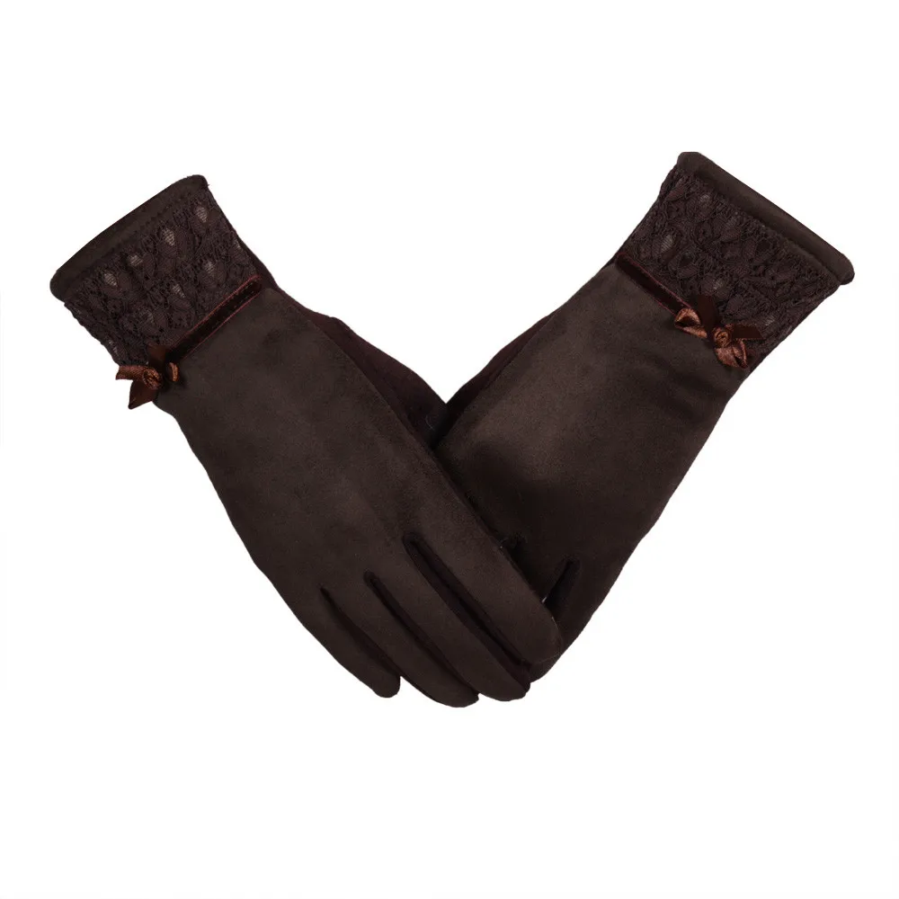 Новинка 2017 зимние женские теплые перчатки Женские однотонные модные # YW|gloves