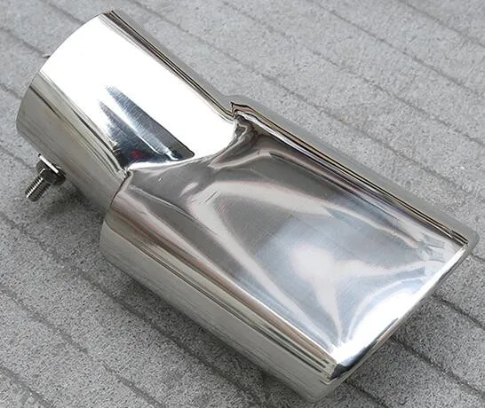 silver Автомобильный глушитель, наружный конец трубы, выхлопной наконечник для Toyota Highlander 2008 2009 2010 2011 2012 2013 - Цвет: silver