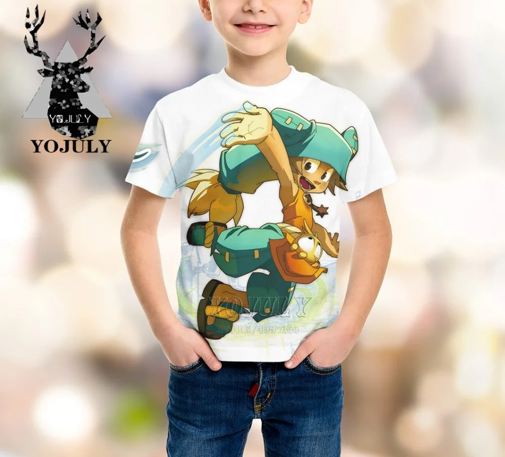 YOJULY wakfu harajuku/детская одежда с 3d принтом для мальчиков и девочек-подростков детская футболка горячая Распродажа, модные футболки Modis с круглым вырезом, A236