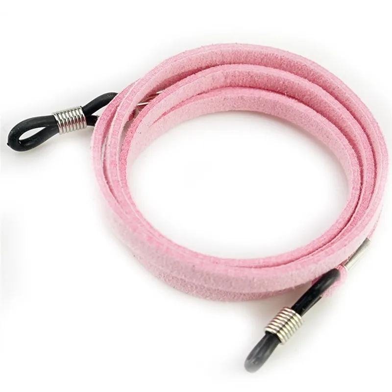 Pink I 70cm Разноцветные очки с кожаной оправой шнур шнурок стеклянный ремешок для чтения очки с цепочкой 70 см Противоскользящий шнур на шею солнцезащитные очки es аксессуары тросы - Цвет: Pink I 70cm