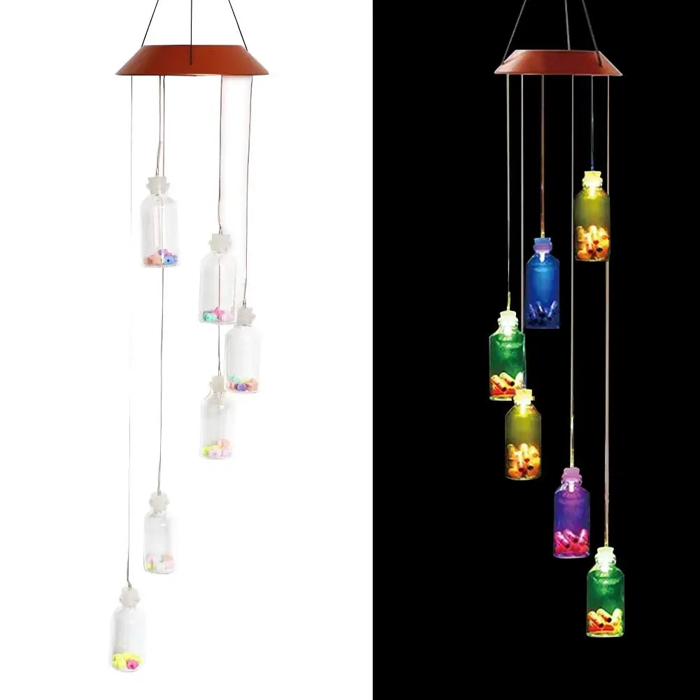 Наружная светодиодная Солнечная лампа меняющая цвет спиральная стрекоза ветер