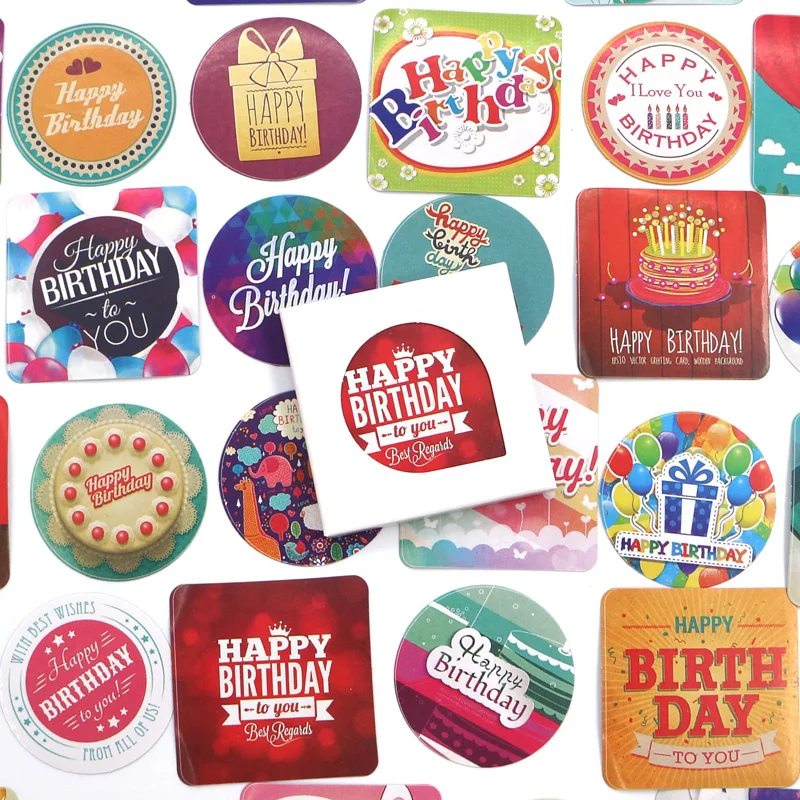 Креативные кавайные наклейки на день рождения в корейском и японском стиле