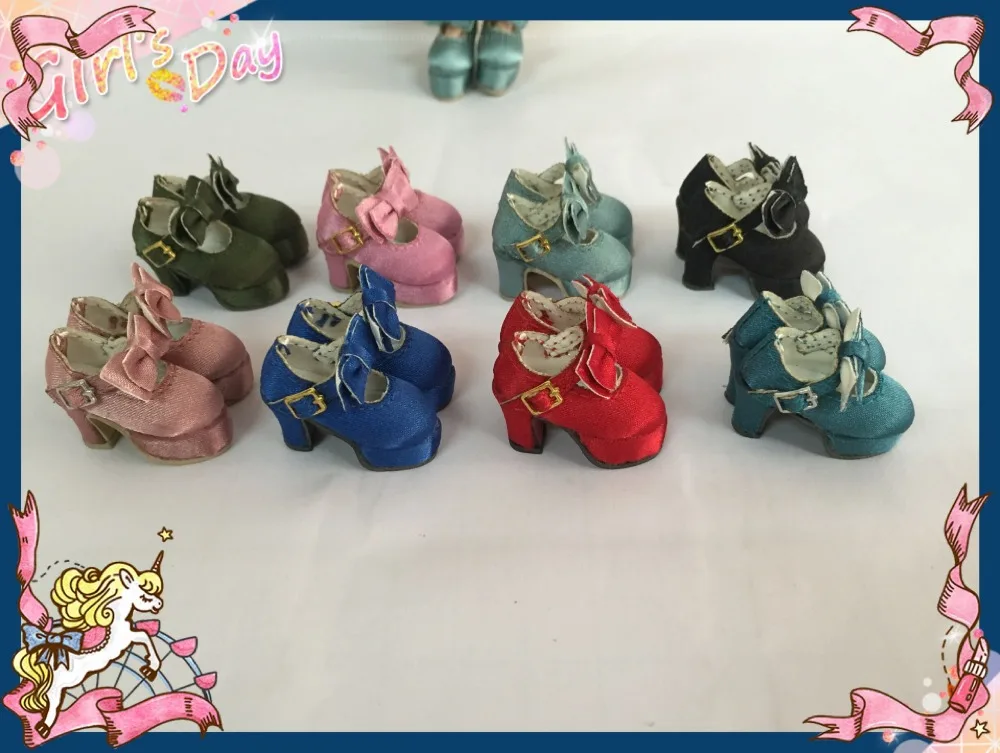 Blyth кукольные туфли 1/6 с бантом на высоких каблуках длиной 2 9 см|shoes hat|shoe size chart