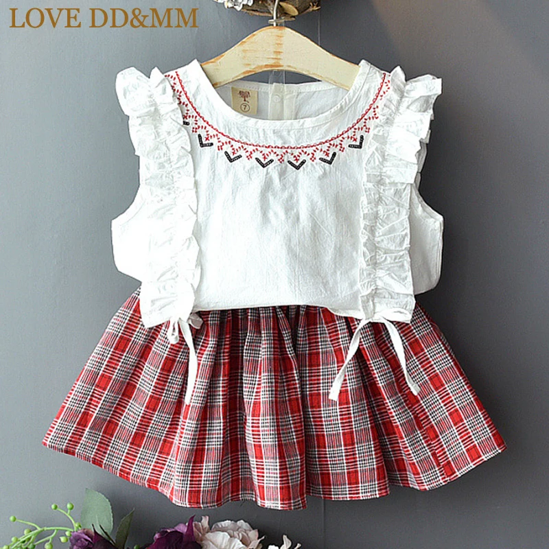Комплекты для девочек LOVE DD & MM летняя новая детская одежда 2020 кружевная рубашка