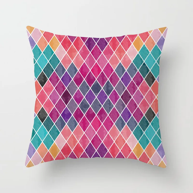 PC03195 Fuwatacchi Геометрическая полосатая Подушка Обложка фиолетовая Мягкая Подушка декоративная подушка для дивана наволочка - Цвет: PC03195