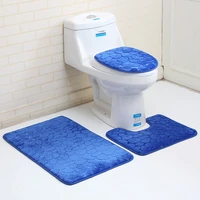 3d cobblestones pattern toilet rugs thicken flannel bath mat set bathroom carpets absorbent wc room floor mats tapis de bain